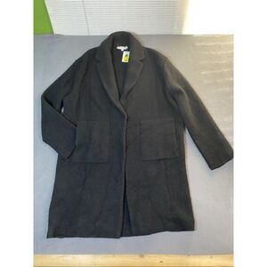 Vince. Women's Oversized Small* Merino Wool & Alpaca + Long Cardigan Black Soft